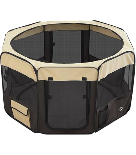 Amazon | カインズ(CAINZ) 折りたたみメッシュサークル ベージュ M